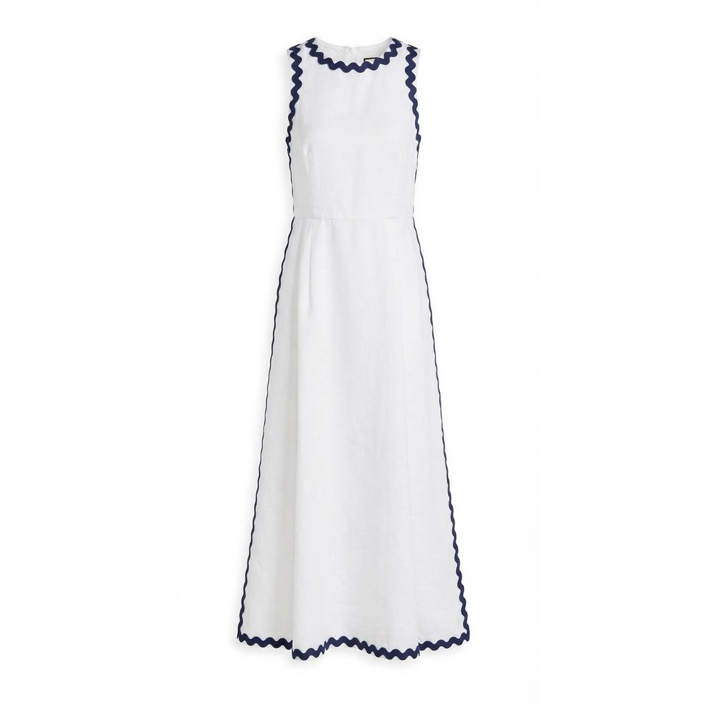 Tuckernuck Maxi Dress XS White Elegant Preppy Party Event Rush Greek